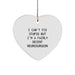 Funny Neurosurgeon Gifts for Men, 'I Can't Fix Stupid' Heart Ornament, Christmas Unique - Image 1