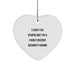 Funny Security Guard Gifts from Men, Gifts for Security Guard Men - Heart Ornament 'I Can't Fix Stupid But I'm A Fairly Decent Security Guard' Christmas Unique Gifts - Image 1