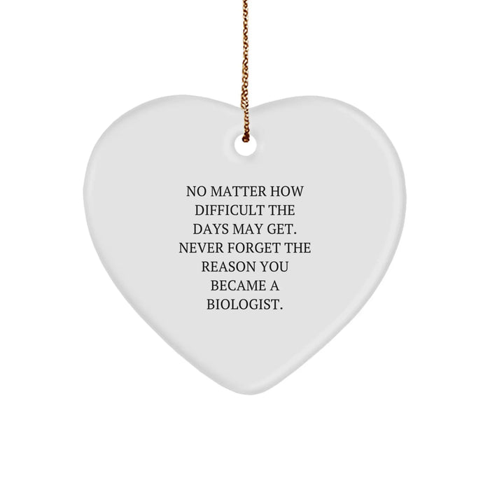 Biologist Heart Ornament Gifts from Friends for Christmas Inspirational Quote - Image 1