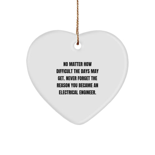 Funny Inspirational Electrical Engineer Heart Ornament Gifts from Friends, Christmas Unique Gifts for Electrical Engineer Men - Image 1