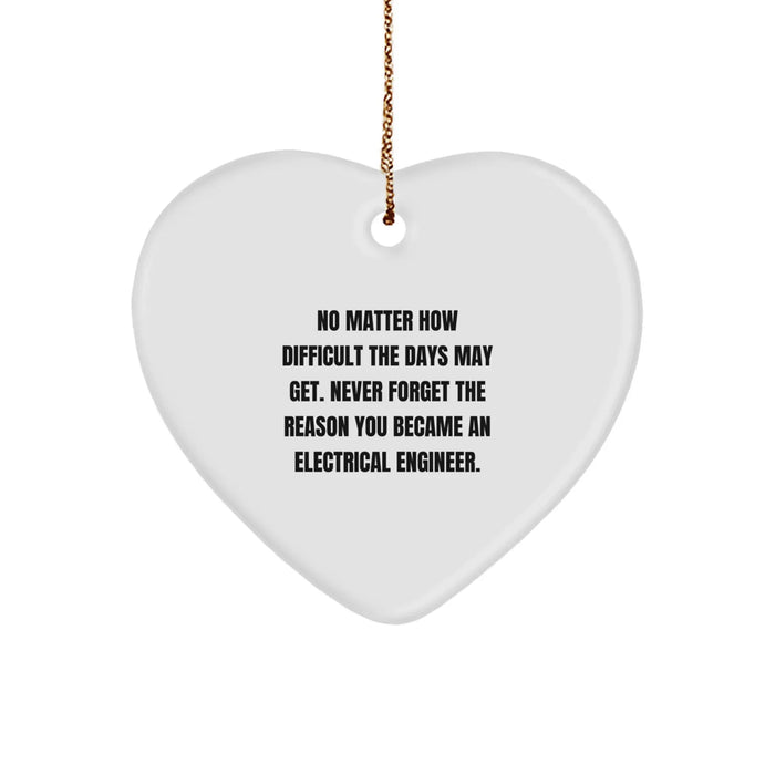 Funny Inspirational Electrical Engineer Heart Ornament Gifts from Friends, Christmas Unique Gifts for Electrical Engineer Men - Image 1