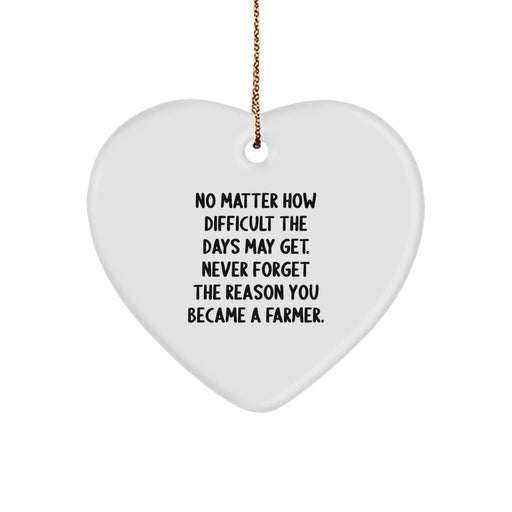 Farmer Heart Ornament - Inspirational Gifts for Farmers from Family and Friends - Christmas Unique Gifts for the Reason You Became a Farmer - Image 1