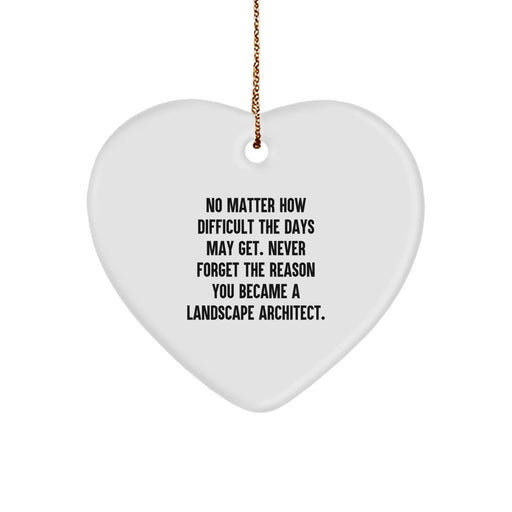 Funny Inspirational Gifts from Landscape Architect Friends - Heart Ornament for Men, Women, Coworkers, Family - Gifts for Landscape Architects at Christmas - Image 1
