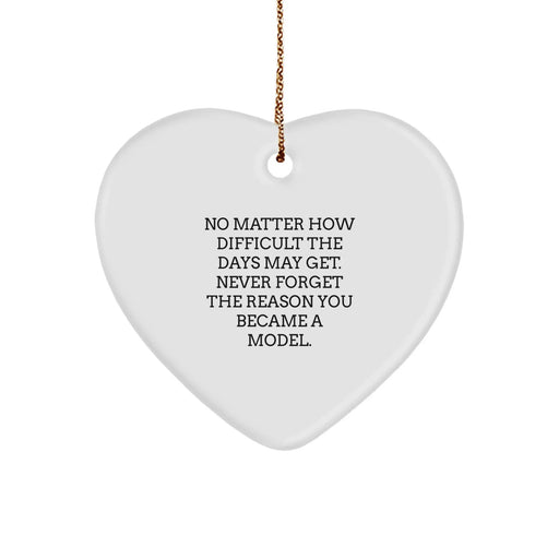 Funny Inspirational Gifts from Friends, Family, and Coworkers for Model Enthusiasts, Christmas Unique Gifts for Women, Heart Ornament with Motivational Quote - Image 1
