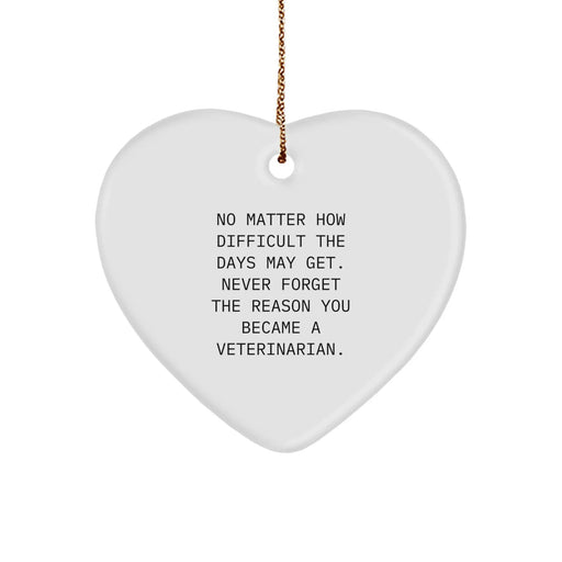 Funny Veterinarian Inspirational Heart Ornament Gifts from Friends to Veterinarian, Gifts for Veterinarian Men Women, Christmas Unique - Image 1