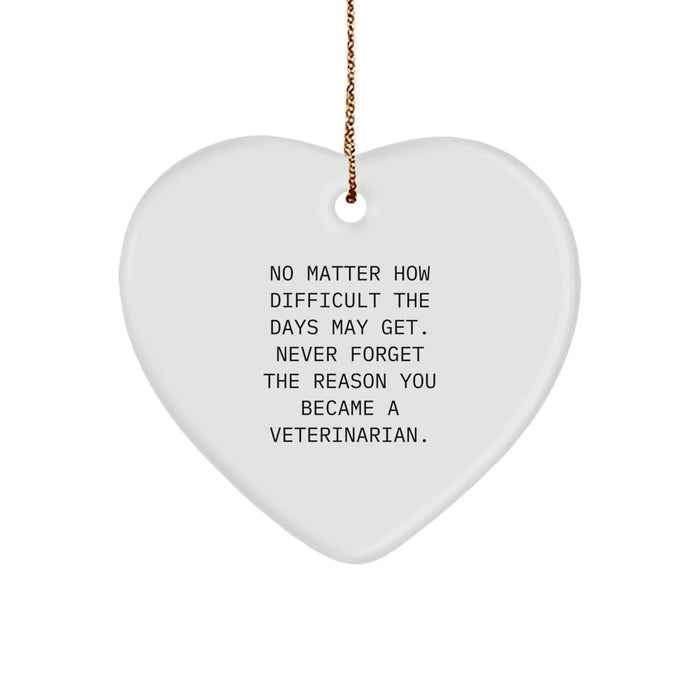 Funny Veterinarian Inspirational Heart Ornament Gifts from Friends to Veterinarian, Gifts for Veterinarian Men Women, Christmas Unique - Image 1