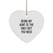 Funny Aunt Gifts, Heart Ornament for Her, Being My Aunt Is The Only Gift You Need, Gifts from Family to Aunt, Unique Christmas Unique Gifts - Image 1