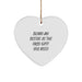 Funny Bestie Gifts from Men for Bestie Women - Heart Ornament - Being My Bestie Is The Only Gift You Need - Image 1