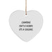 Funny Camping Gifts for Family Members from Friends - 'Camping Isn't A Hobby. It's A Calling.' Heart Ornament, Christmas Unique Gifts for Camping Enthusiasts - Image 1