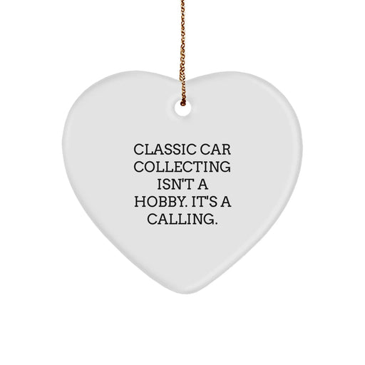 Classic Car Collecting Heart Ornament Gifts from Friends and Family for Christmas Unique Gifts - Image 1