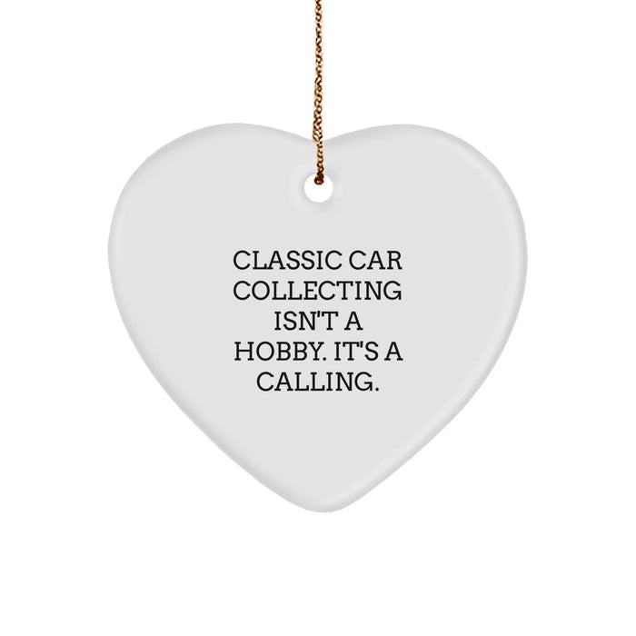 Classic Car Collecting Heart Ornament Gifts from Friends and Family for Christmas Unique Gifts - Image 1