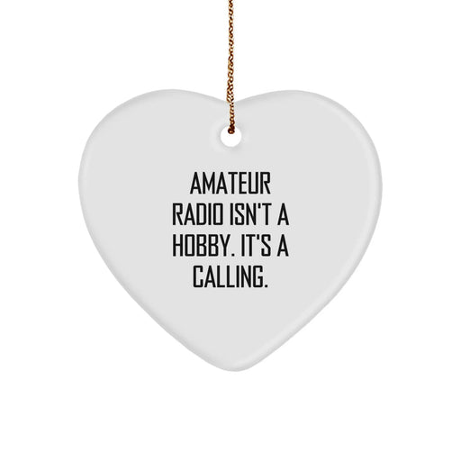 Funny Amateur Radio Heart Ornament Gifts from Friends for Men Women Christmas Unique Presents - Image 1