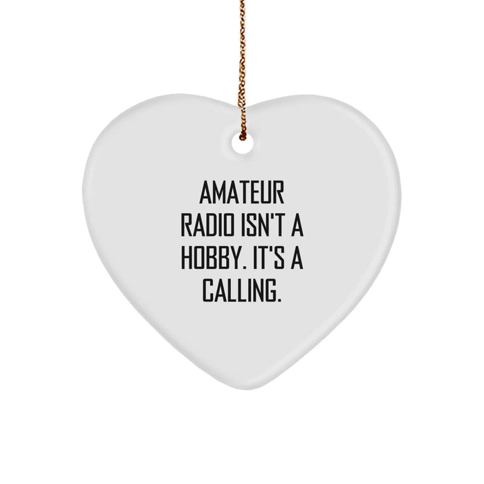 Funny Amateur Radio Heart Ornament Gifts from Friends for Men Women Christmas Unique Presents - Image 1