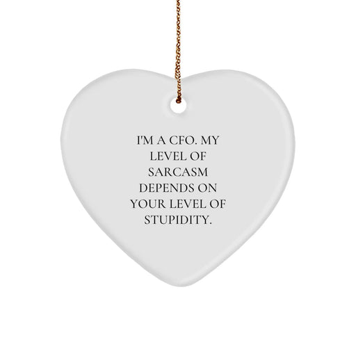 Funny CFO Heart Ornament Gifts from Friends for Men Women Coworkers Family Christmas - Image 1