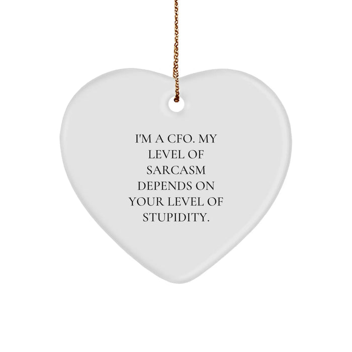 Funny CFO Heart Ornament Gifts from Friends for Men Women Coworkers Family Christmas - Image 1