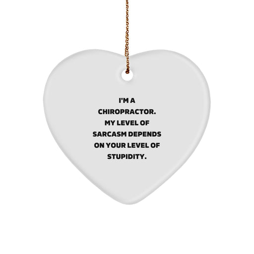 Funny Chiropractor Gifts from Friends and Family to Men and Women, Heart Ornament for Chiropractors with a Dash of Sarcasm - Image 1