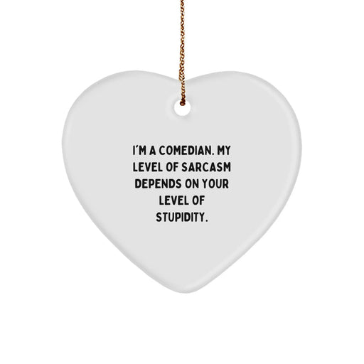 Funny Comedian Heart Ornament Gifts from Men for Christmas Unique Comedian Lover - Image 1