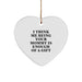 Funny Mommy Gifts from Women, I Think Me Being Your Mommy Is Enough Of A Gift, Heart Ornament for Mommy at Christmas - Image 1