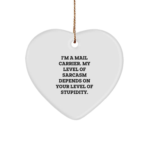 Funny Mail Carrier Heart Ornament Gifts from Friends for Men at Christmas Unique Gifts - Image 1