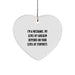 Funny Mechanic Gifts, Heart Ornament, I'm A Mechanic, 'My Level Of Sarcasm Depends On Your Level Of Stupidity', Christmas Unique Gifts from Friends to Mechanic - Image 1