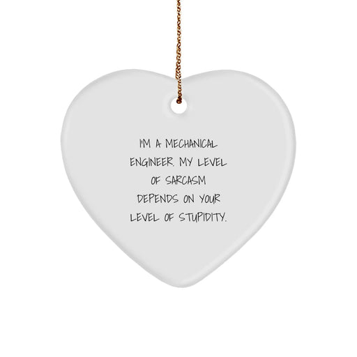 Funny Mechanical Engineer Heart Ornament Gifts from Friends and Family - Sarcasm Christmas Unique Presents for Men and Women - Image 1