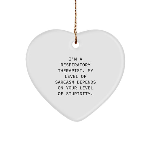 Funny Respiratory Therapist Gifts, Heart Ornament for Christmas Unique Gifts from Friends to Respiratory Therapist - Image 1