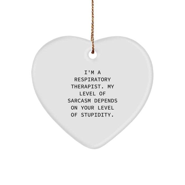 Funny Respiratory Therapist Gifts, Heart Ornament for Christmas Unique Gifts from Friends to Respiratory Therapist - Image 1