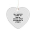 Funny Substitute Teacher Heart Ornament, Gifts from Friends for Christmas Unique Gifts, Sarcasm Level Depends On Your Level of Stupidity - Image 1