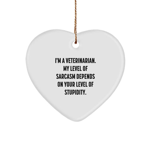 Funny Veterinarian Heart Ornament Gifts from Friends, Family, or Coworkers for a Christmas Unique Gift - Image 1