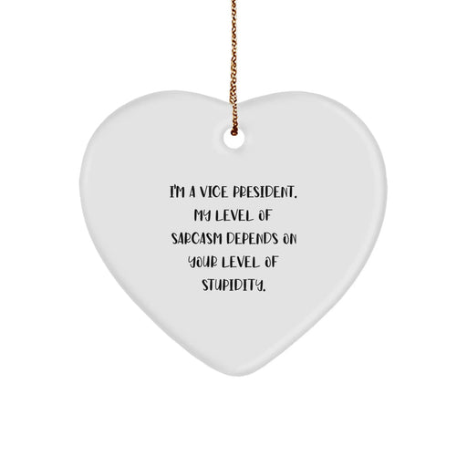 Funny Vice President Heart Ornament Gifts from Friends and Family for Men Women Coworkers - Christmas Unique Gifts - Image 1