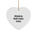 Fun Actuary Heart Ornament Gifts from Friends to Actuary Men, Christmas Unique Gifts, Inspirational Actuary - Image 1