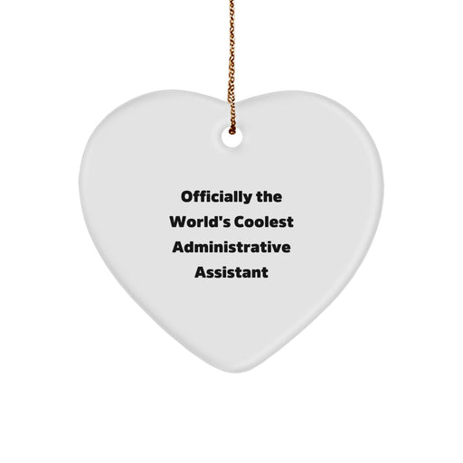 Administrative Assistant Gifts from Men, Funny Heart Ornament for Administrative Assistant, Christmas Unique Gifts for Office Staff - Image 1