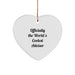 Funny Advisor Gifts, Heart Ornament, Officially The World's Coolest Advisor, Christmas Unique Gifts from Friends to Friends, Gifts for Advisor - Image 1