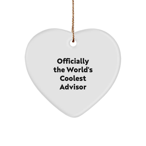 Funny Advisor Heart Ornament Gifts from Men for Christmas Unique Advisor - Image 1