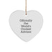 Funny Advisor Gifts from Men, Christmas Unique Gifts for Advisor, World's Coolest Advisor Heart Ornament - Image 1