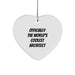 Funny Architect Gifts from Men for Officially The World's Coolest Architect Heart Ornament, Christmas Unique Gifts for Women Coworkers Family Friends - Image 1