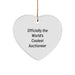 Funny Auctioneer Heart Ornament Gifts from Men to Friends on Christmas Unique Auctioneer Presents - Image 1