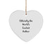 Funny Author Heart Ornament Gifts from Men for Author Friends on Christmas Unique Gifts - Image 1