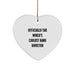 Funny 'Officially The World's Coolest Band Director' White Heart Ornament Gifts for Band Director from Men, Christmas Unique Gifts - Image 1