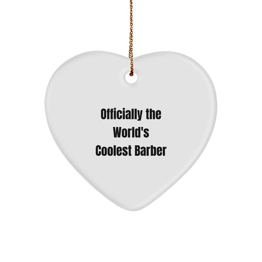 Funny Barber Heart Ornament Gifts from Men to Friends for Barber Christmas Unique Presents - Image 1