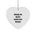 Funny Case Manager Gifts from Men, Women, Friends, or Family - Heart Ornament, Officially The World's Coolest Case Manager Christmas Unique Gifts - Image 1