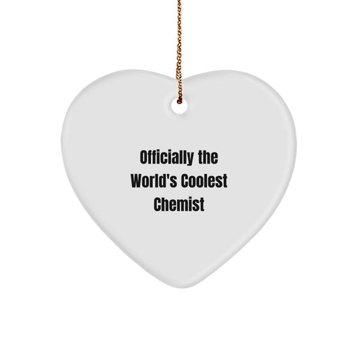 Funny Chemist Heart Ornament Gifts from Men to Friends, Gifts for Chemist Love Christmas Decorations - Image 1