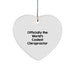 Funny Chiropractor Gifts from Men for Christmas Unique Heart Ornament - Officially The World's Coolest Chiropractor Quote - Image 1