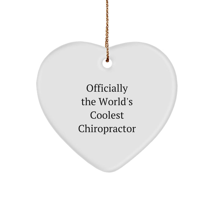 Funny Chiropractor Heart Ornament Gifts from Friends and Family for Christmas Unique - Image 1