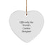Designer Gifts from Men to Women - Officially 'The World's Coolest Designer' Heart Ornament with Funny Quote, Christmas Unique Gifts, Heart Shaped Decorations - Image 1
