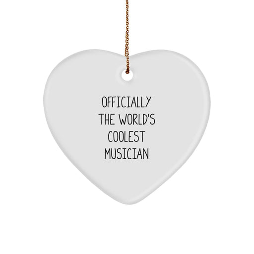 Funny Musician Heart Ornaments Gifts from Friends for Men Musician Christmas Unique Gifts - Image 1