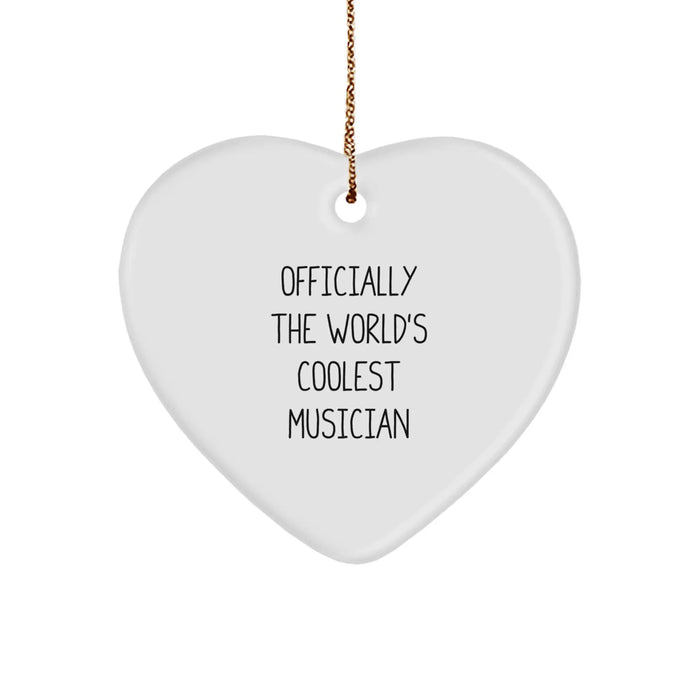 Funny Musician Heart Ornaments Gifts from Friends for Men Musician Christmas Unique Gifts - Image 1
