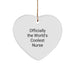 Funny Nurse Gifts for Christmas - Officially The World's Coolest Nurse Heart Ornament - Heart Shaped White MDF Durable - Image 1