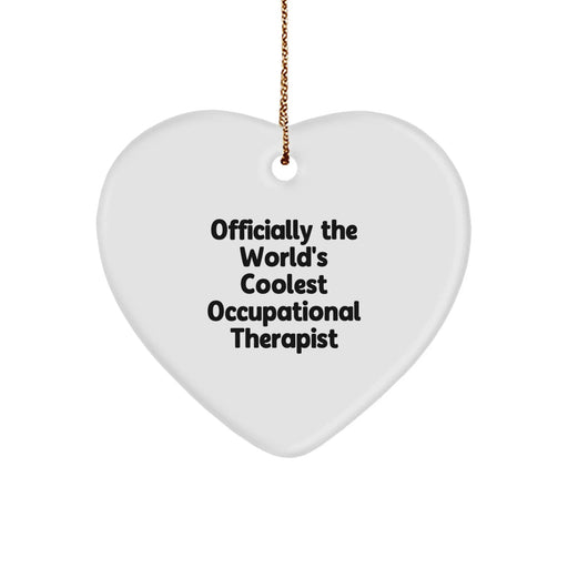Funny Occupational Therapist Gifts from Men to Women Coworkers Friends Family - Heart Ornament for Christmas Unique Presents - Image 1