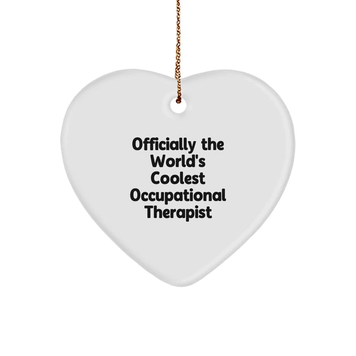 Funny Occupational Therapist Gifts from Men to Women Coworkers Friends Family - Heart Ornament for Christmas Unique Presents - Image 1